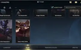 ESMERALDA II + 7 Skins + 37 CAMPEÕES + PASSE WILD COMPLETO