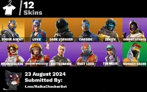 Fortnite 12 Skins Full Acesso Com S3 Inc S4 Inc E Outros Ogs
