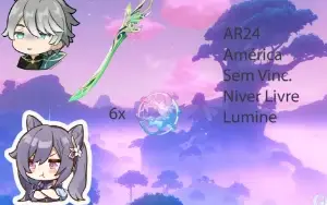 AR24 - Alhitham + Luz das Folhas + Keqing + 6 tiros