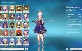 AR 56 Ayaka, Hu Tao, Mona, Zhongli, Albedo, Xiao, Ganyu,...