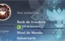 Conta AR 57 com 9 personagens 5* e 3 armas 5*