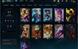 Ótima conta para main ou smurf mais de 50 skins, 117 champs