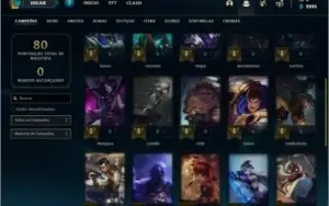 Conta platina 4 por 39 R$ com 30 champs e 1 skins