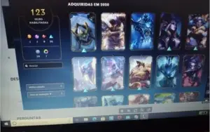 Conta Gold 4 full champ com 124 skins, 100k de EA e 2k de EL