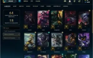 Conta platina 4 com 13 skins e 24 champs