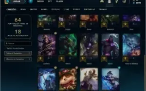 Conta platina 4 com 13 skins e 24 champs