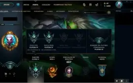 CONTA LOL PLATINA 4 - 121 SKINS ALL CHAMPS