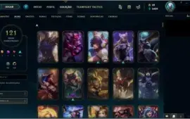 CONTA LOL PLATINA 4 - 121 SKINS ALL CHAMPS