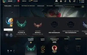 Conta platina 3 com 130 Champs e 61 Skins + 4000 RP