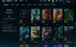 Mestre com 75 Champs e 13 Skins ( 500 PDLS )