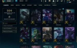 Mestre com 75 Champs e 13 Skins ( 500 PDLS )
