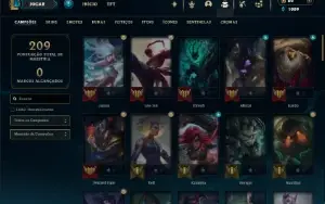 Mestre com 75 Champs e 13 Skins ( 500 PDLS )