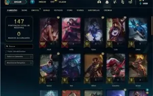 Conta ouro 2 com 47 Champs e 8 Skins