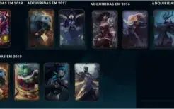 Conta com Skin raras do lol