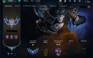 CONTA  QUENTE DE LOL MUITA SKIN