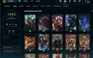 CONTA  QUENTE DE LOL MUITA SKIN