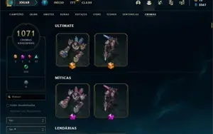 CONTA  QUENTE DE LOL MUITA SKIN