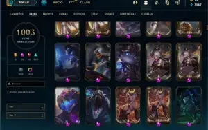 CONTA  QUENTE DE LOL MUITA SKIN