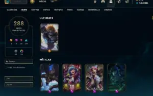 Unranked com TODOS os champs e 286 Skins ( MAIN ADC )
