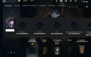 Unranked com TODOS os champs e 286 Skins ( MAIN ADC )