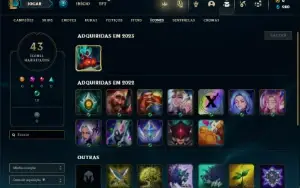 Conta Unranked com 30 Champs e 4 Skins + 2 Fragmentos