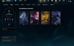 Conta Unranked com 30 Champs e 4 Skins + 2 Fragmentos
