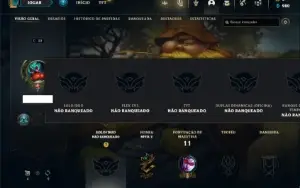 Conta Unranked com 30 Champs e 4 Skins + 2 Fragmentos