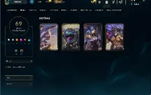 Unranked com 100 Champs e 69 Skins ( MAIN SUP )
