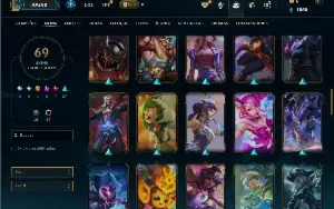 Unranked com 100 Champs e 69 Skins ( MAIN SUP )