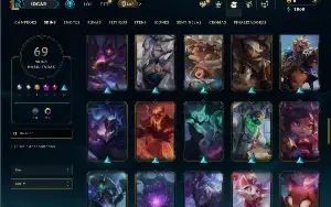 Unranked com 100 Champs e 69 Skins ( MAIN SUP )