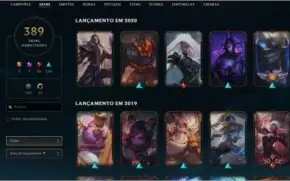 LVL 69, 389 SKINS, SKINS DO TFT E 73K DE RP PARA GASTAR!