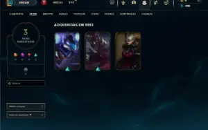 Esmeralda 4 com 40 Champs e 3 Skins + 1 Fragmento