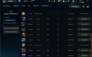 Ouro 2 com 42 Champs e 5 Skins