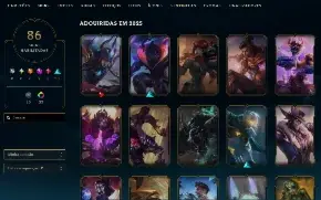 Conta Lol Diamante 3 Atual, 3 Splits Mestre, 86 Skins Lends