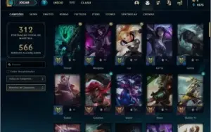 Conta prata 4 com 69 skins e 84 champs
