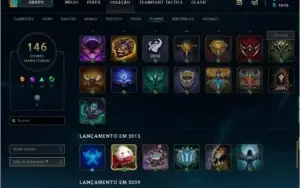 Conta LOL Gold 4, muitas skins, 140 icones, email de criação