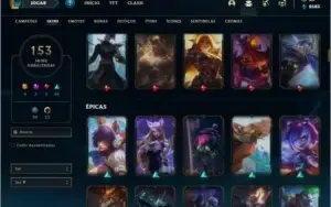 Conta prata 1 com 135 champs e 153 skins ( NIVEL 440 )