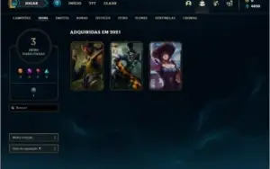 Conta diamante 4 com 3 skins e 25 champs ( 61% de Winrate)