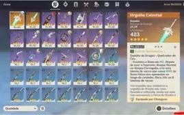 CONTA GENSHIN IMPACT AR45 DILUC +MONA +2 ARMAS 5*