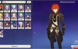 CONTA GENSHIN IMPACT AR45 DILUC +MONA +2 ARMAS 5*