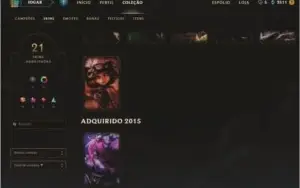 Conta platina 2 lvl 39 + 55 champ + 21 skins