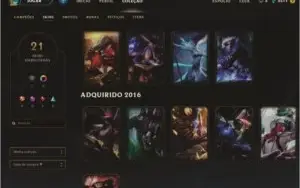 Conta platina 2 lvl 39 + 55 champ + 21 skins