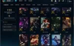 Conta prata 2 com 53 champs e 29 skins, 200k de master