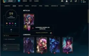 Conta prata 2 com 53 champs e 29 skins, 200k de master