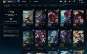 Conta prata 2 com 53 champs e 29 skins, 200k de master