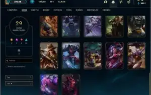 Conta prata 2 com 53 champs e 29 skins, 200k de master