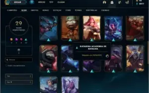 Conta prata 2 com 53 champs e 29 skins, 200k de master