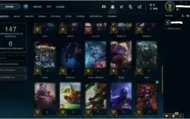 ContaLol mmr platina - 40 frag. skins epic + lendarias