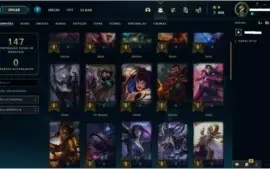 ContaLol mmr platina - 40 frag. skins epic + lendarias