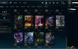 ContaLol mmr platina - 40 frag. skins epic + lendarias